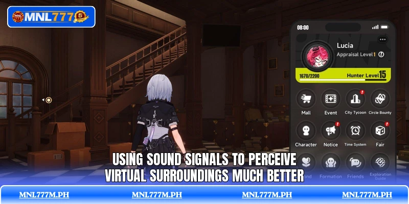Using sound signals to perceive virtual surroundings much better